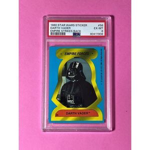 1980 Topps Star‎ Wars Empire Strikes Back Sticker #56 Darth Vader PSA 6